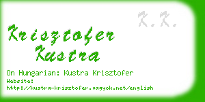krisztofer kustra business card